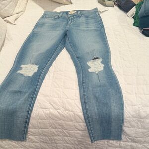 L'Agence Women's Light Blue Distressed Jeans